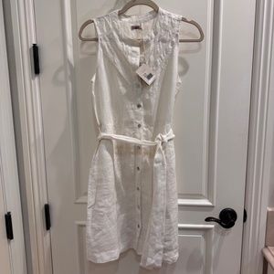 Faherty Bria Linen Sleeveless Dress - Size XS